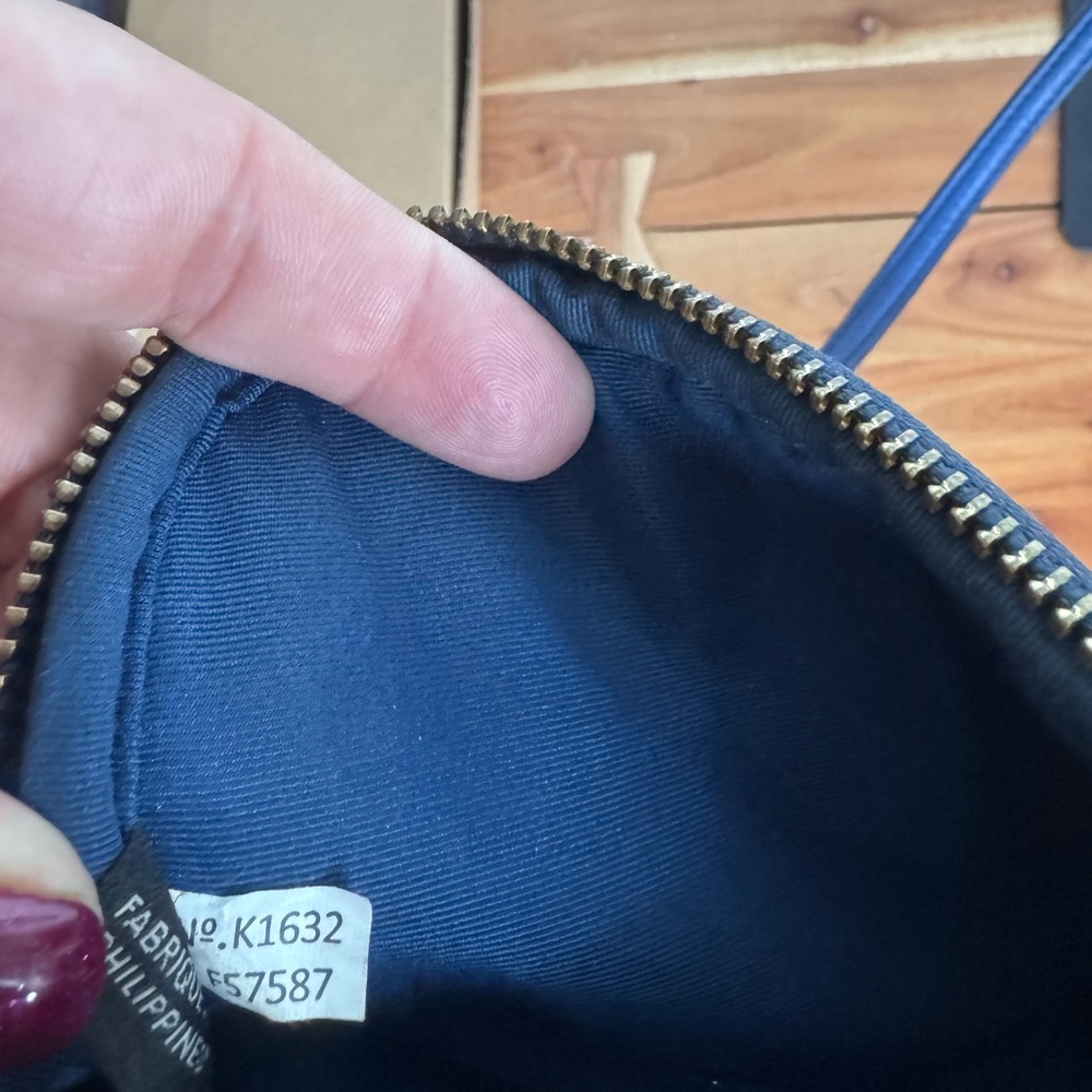 Coach Navy Pebbled Leather Studded Crossbody Bag - Picture 5 of 6